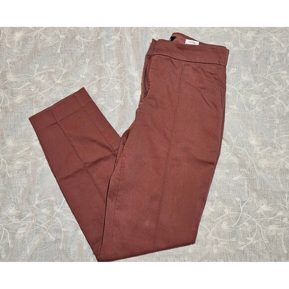 EXPRESS Straight Leg Women's 00R Pink Mauve Stretch Fabric High Waist Dress Pant - Picture 1 of 5